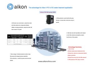 Read more about the article Aikon VFD in RO system